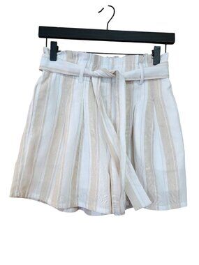Francasca's Blue Rain Pull On Pleated Shorts Womens Size Small